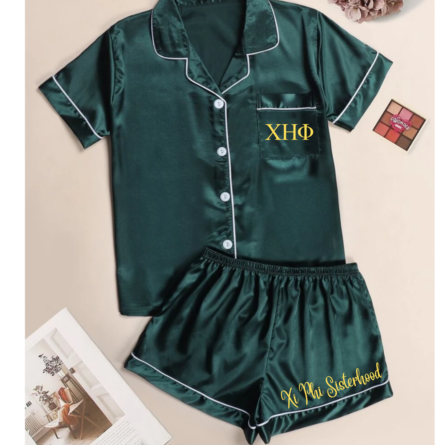 XHO Silk-Pajama Set